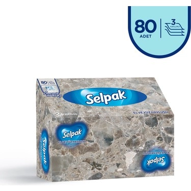 SELPAK EL YÜZ HAVLUSU MARBLE SERİSİ 80Lİ (10)