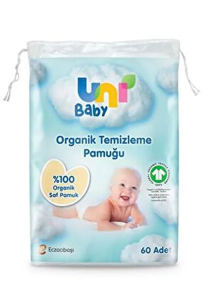 UNİ BAYB BEBEK TEMİZLEME PAMUĞU 60LI (30)
