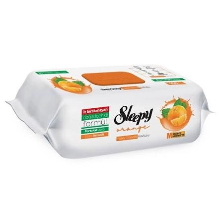 SLEEPY YÜZEY TEMİZLİK HAVLUSU 100 LÜ MANDALİN (12)