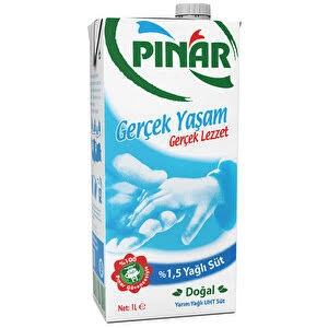 PINAR YARIM YAĞLI SÜT 1 LİTRE (12)