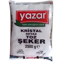 YAZAR TOZ ŞEKER 2,5 KG(16) (VİZA)