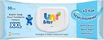 UNI BAYB VÜCUT TEMİZLEME XXL HAVLU 50Lİ (12)