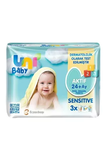 UNİ BABY AKTİF SENSİTİVE ISLAK HAVLU 52*3(8)