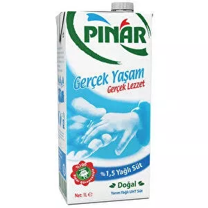 PINAR YARIM YAĞLI SÜT 1 LİTRE (12)