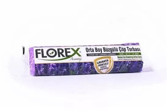 FLODEX BÜZGÜLÜ ÇÖP TORBASI LAVANTA KOKULU ORTA BOY 25*120