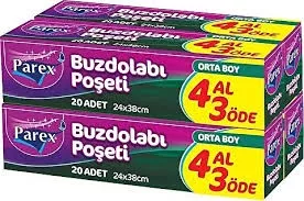 PAREX BUZDOLABI POŞETİ ORTA BOY 4 LÜ 