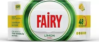 FAİRY YÜZEY TEMİZLİK HAVLUSU LİMON 100 LÜ (12)